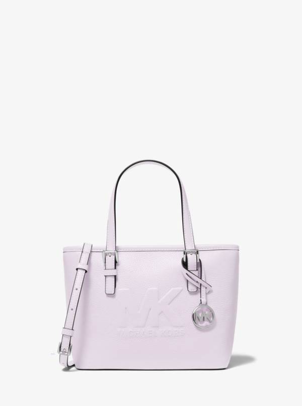 Damske Prenosná Taška Michael Kors Jet Set Travel Extra-Small Logo Embossed Pebbled Leather Svetlo Ruzove - Kabelky Michael Kors Slevy | XZAKM-3204